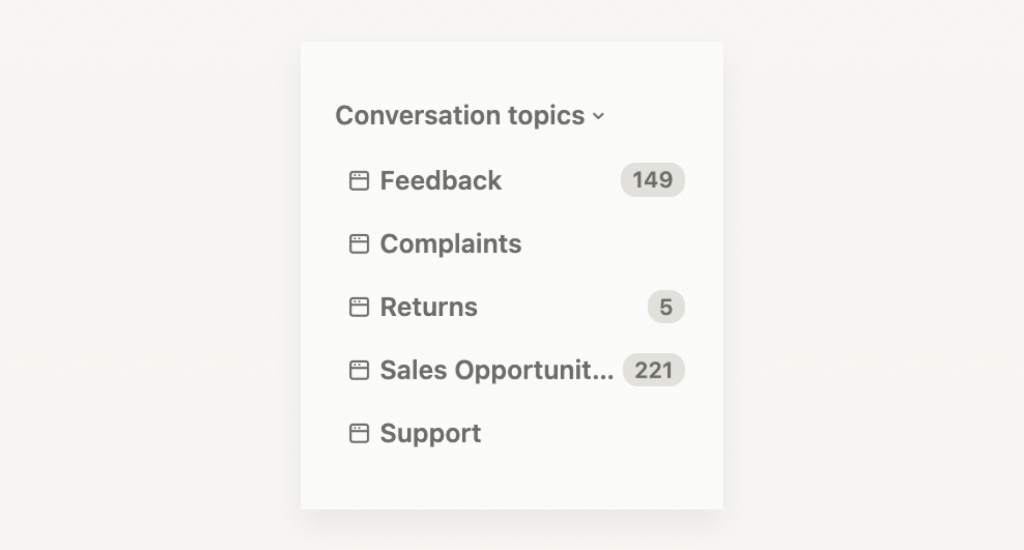 segment conversations by topics
